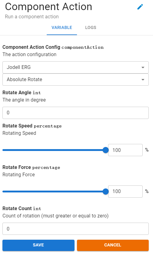 Component Action Node