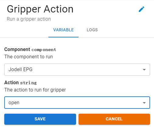 Gripper Action Node